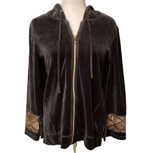 Chico’s Zenergy Velour Jacket Medium - Picture 1 of 13